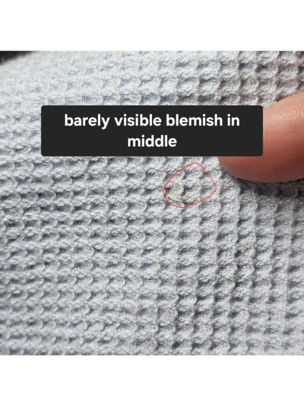 Light Blue Baby Blanket Thermal Satin Trim Waffle Weave Cotton Baby Boy